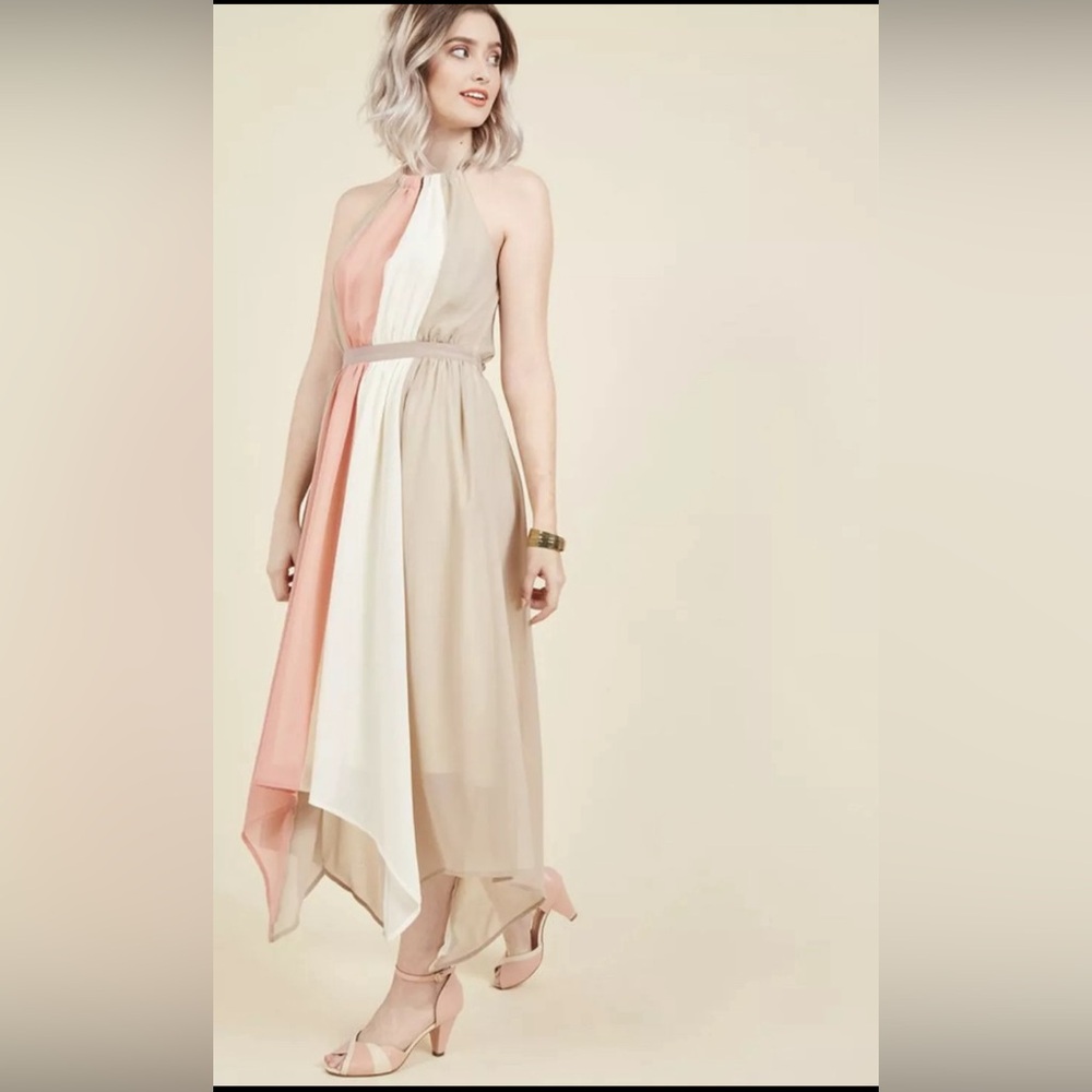 ModCloth | As an Aria Halter Maxi Dress in Neapolitan | Size S